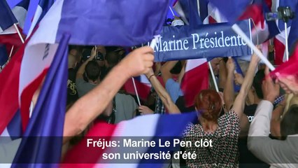 Fréjus: Marine Le Pen clôt son université d'été