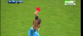 Ever Banega RED Card  HD- Inter 2-1 Juventus - 18-09-2016 HD