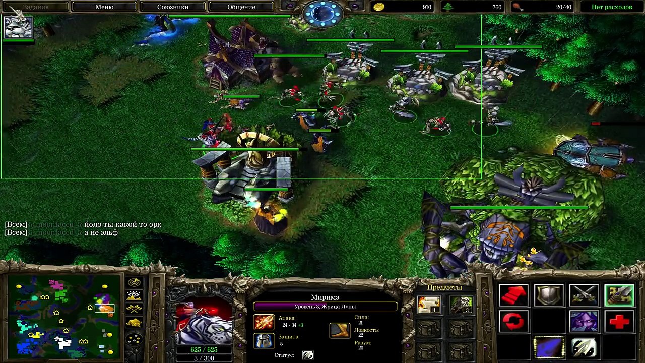 Эльфы против Нежити в Warcraft 3