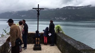 Vue sur le lac du Bourget depuis hautecombe abbaye journée du patrimoine