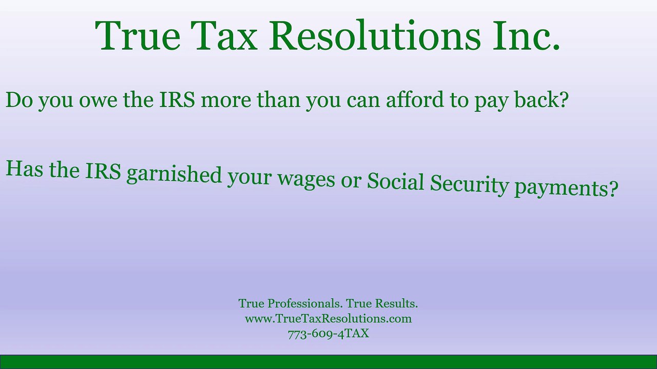 True Tax Resolutions Inc Tax Help: IRS Debt Settlement