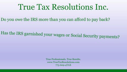 True Tax Resolutions Inc Tax Help: IRS Debt Settlement