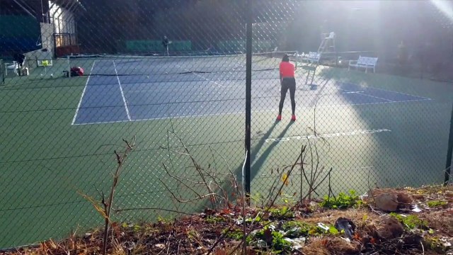 WTA - Océane Dodin à l'entrainement chez la Mouratoglou Tennis Académy avant de gagner son 1er titre WTA à Québec