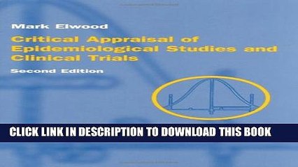 [Read PDF] Critical Appraisal of Epidemiological Studies   Clinical Trials Ebook Free