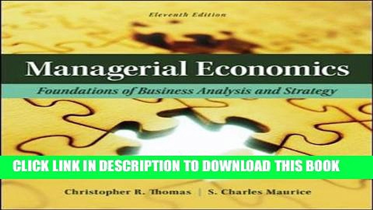 [PDF] Managerial Economics: Foundations of Business Analysis and Strategy (The Mcgraw-Hill