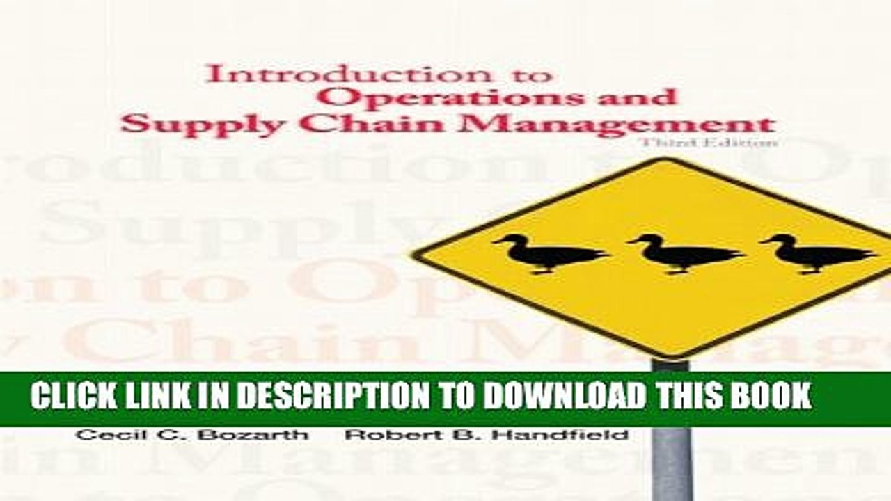 [PDF] Introduction to Operations and Supply Chain Management (3rd Edition) Popular Online