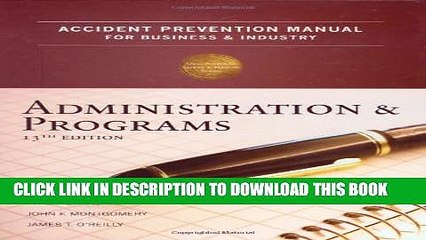 [PDF] Accident Prevention Manual for Business   Industry: Administration and Programs, 13th