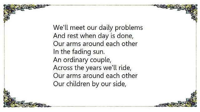 Theodore Bikel - An Ordinary Couple Lyrics