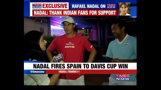 Rafael Nadal and Leander Paes Interview in New Delhi. 18 Sept. 2016