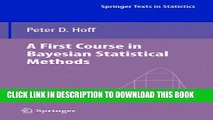 [PDF] A First Course in Bayesian Statistical Methods (Springer Texts in Statistics) Full Online