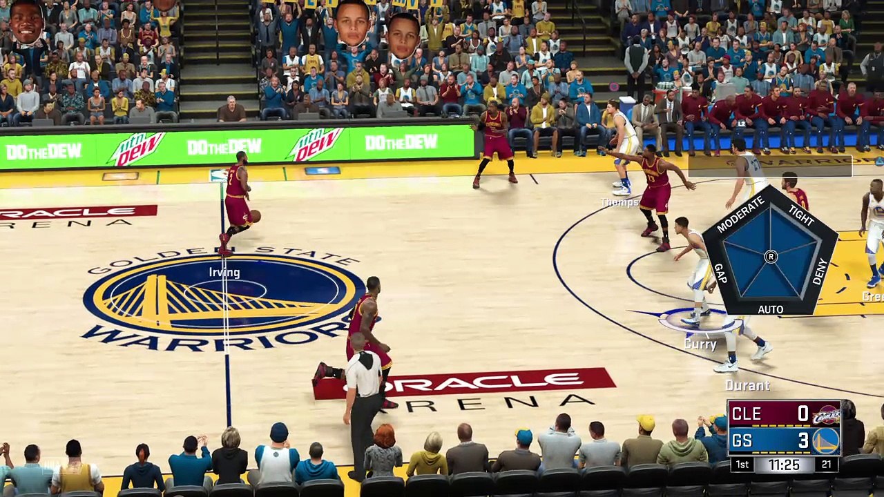 NBA 2K17 on the fly menu