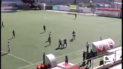 Adrián Jiménez Scores Amazing Goal From Half The Pitch For CD Toledo!