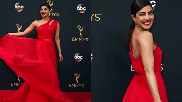Emmy Awards 2016: Quantico star Priyanka Chopra twirls at the 68th Emmy Awards Emmys, 68th Emmy Awards.