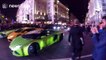 Fleet of supercars block Piccadilly Circus
