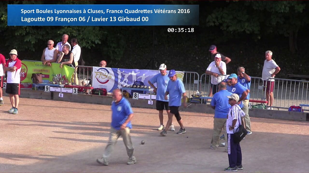 Deuxièmes parties de poules, 2/2, Sport Boules, France Quadrettes Vétérans, Cluses 2016