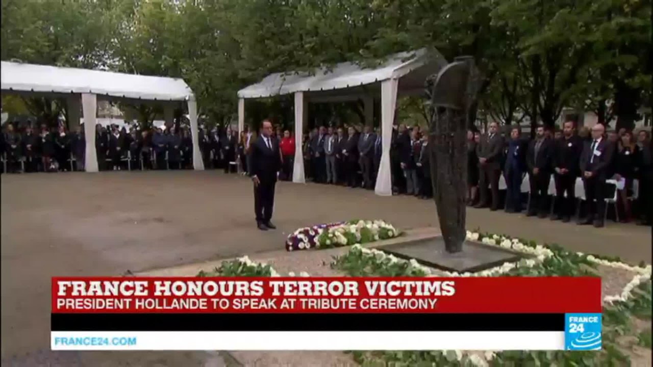 France: French national anthem "La Marseillaise" resonate to pay tribute to the victims of terrorism