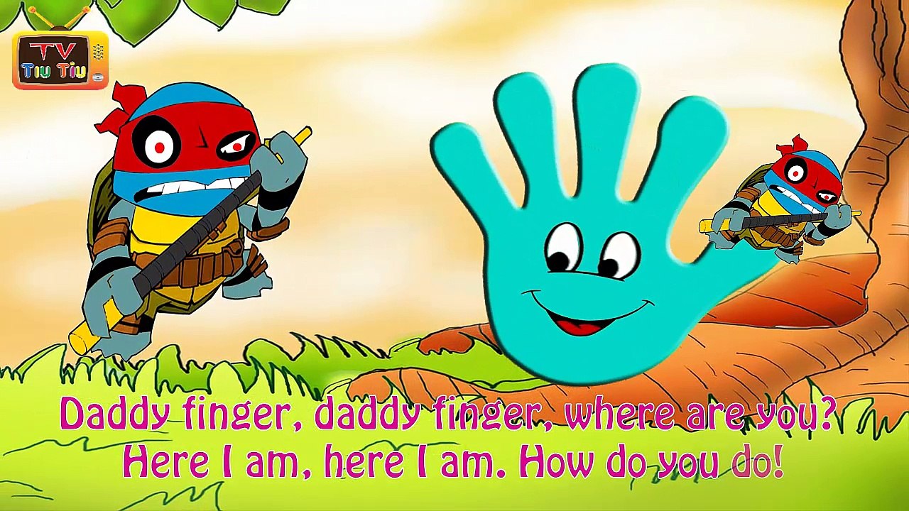 Finger Family Song Kungfu Ninja Turtles Nursery Rhymes