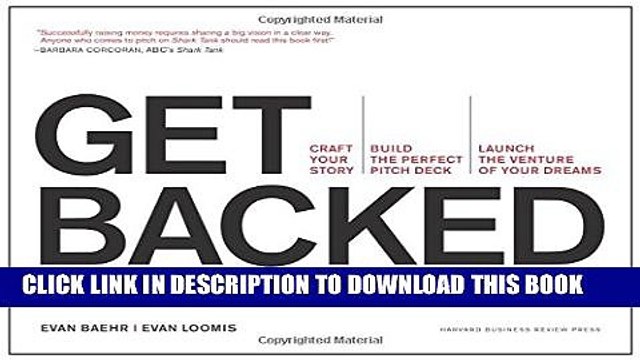 [PDF] Get Backed: Craft Your Story, Build the Perfect Pitch Deck, and Launch the Venture of Your