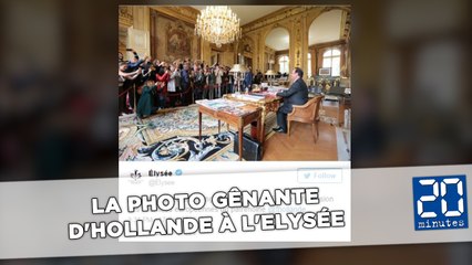 La photo gênante de François Hollande à l'Elysée pendant les Journées du Patrimoine