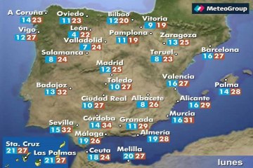 Previsión del tiempo para este lunes 19 de septiembre