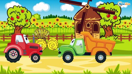 Service Vehicles Cartoon for kids - The Tow Truck with Car Service. Cartoons for children