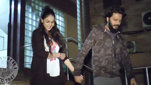 Riteish Deshmukh & Wife Genelia On A Movie Date | Marathi Entertainment