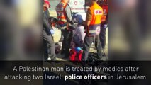 Palestinian man stabs two police officers in Israel