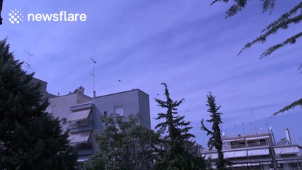 Large number of military helicopters flying in formation puzzle local residents in Greece
