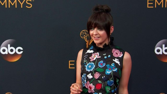 On the red carpet at the Emmy Awards