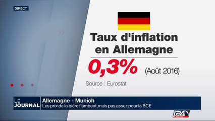 Munich : le prix de la bière flambent mais pas assez pour la BCE