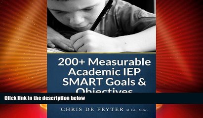 Big Deals  200+ Measurable Academic IEP SMART Goals   Objectives  Best Seller Books Most Wanted