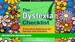 Big Deals  The Dyslexia Checklist: A Practical Reference for Parents and Teachers  Free Full Read