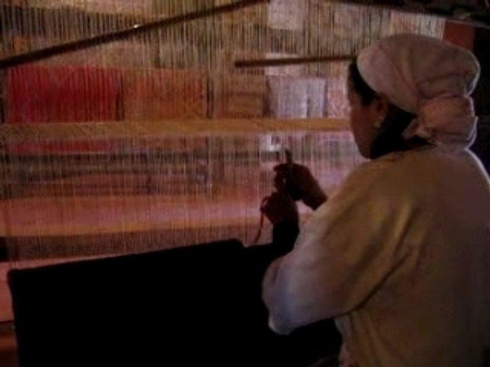 Tissage de tapis marocain