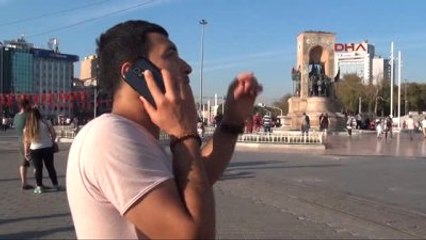 Taksim Meydanı'nda Kuş Kurtarma Operasyonu