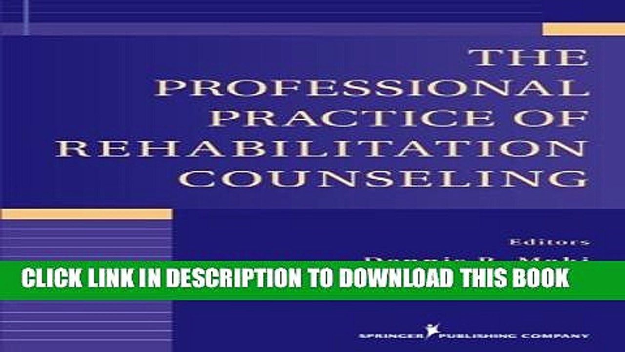 [PDF] The Professional Practice of Rehabilitation Counseling Full Online