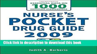 [PDF] NURSES POCKET DRUG GUIDE 2009 Popular Colection