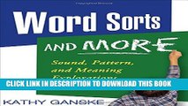 New Book Word Sorts and More: Sound, Pattern, and Meaning Explorations K-3 (Solving Problems in