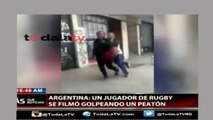 Jugador de Rugby Tacklea a transeúnte en Argentina-Mas Que Noticias-Video