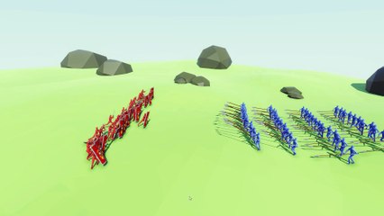 TABS 2040 Points of Shields and Footmen VS 2040 Points of Spearmen 01