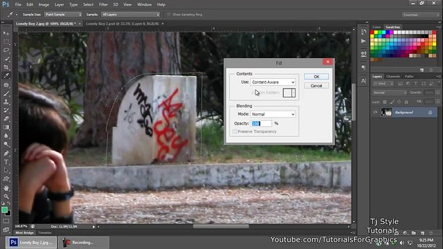 Content Aware Photoshop Cs6 For Beginners Part 21