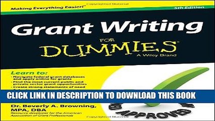 [PDF] Grant Writing For Dummies, 5th Edition Popular Colection