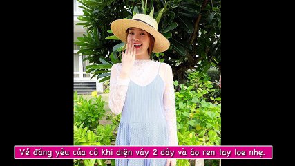 Cách mặc áo 2 dây kín đáo của Minh Hằng