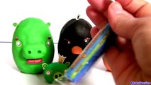Clay Buddies Angry Birds Surprise Eggs Blind Bags Play Doh Piggies using PlayDough Huevos Sorpresa