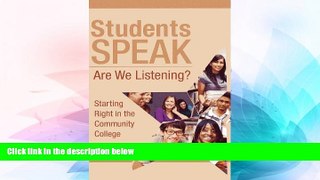 Must Have PDF  Students Speak: Are We Listening?  Best Seller Books Best Seller