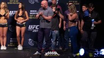 UFC 203 Weigh-Ins: Jessica Eye Shoves Bethe Correia