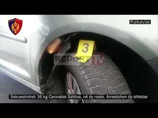 Report TV - Kakavijë, sekuestrohen 16 kg lëndë narkotike, po trafikoheshin në Athinë