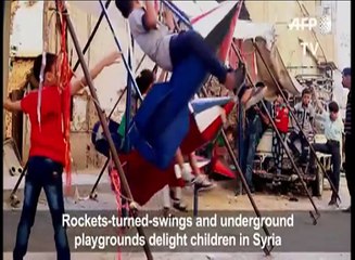 Man Who Spreads Happiness In Syrian Kids