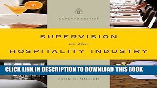 New Book Supervision in the Hospitality Industry