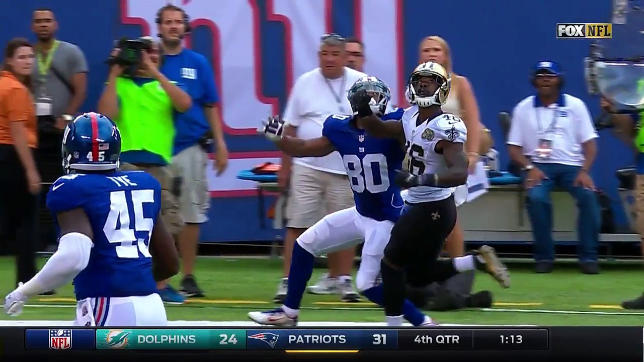 Victor Cruz Makes Ridiculous Catch to Set Up Game Winning FG! | Saints vs. Giants | NFL
