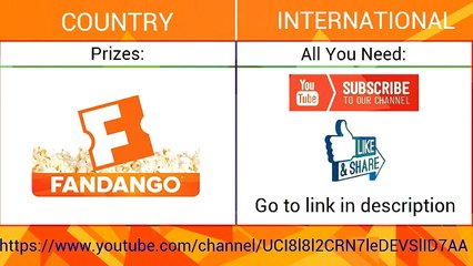 GIVEAWAY LINK IN DESCRIPTION &. [CLOSE] Fandango Gift Card $25   International Giveaway